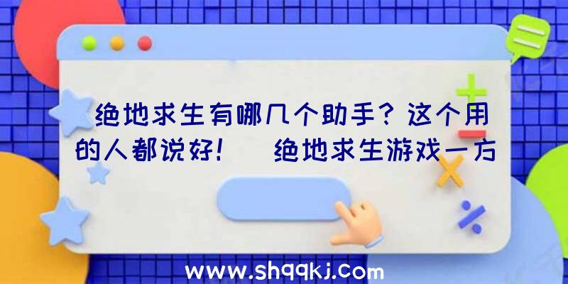 绝地求生有哪几个助手？这个用的人都说好！（绝地求生游戏一方面想尽办法的阻拦其他的辅助软件）